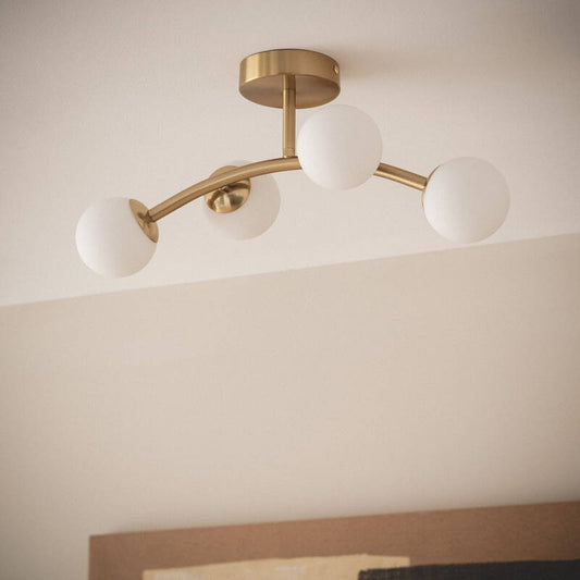 Lumexa Moonavo Plafondlamp Metaal en Glas 4x G9
