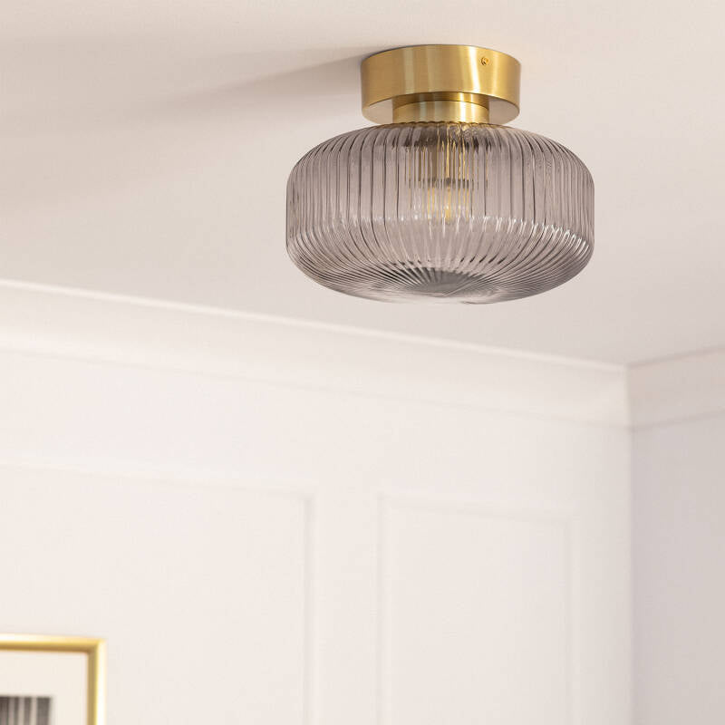 Lumexa Windsaro Plafondlamp Metaal en Glas Goud E27