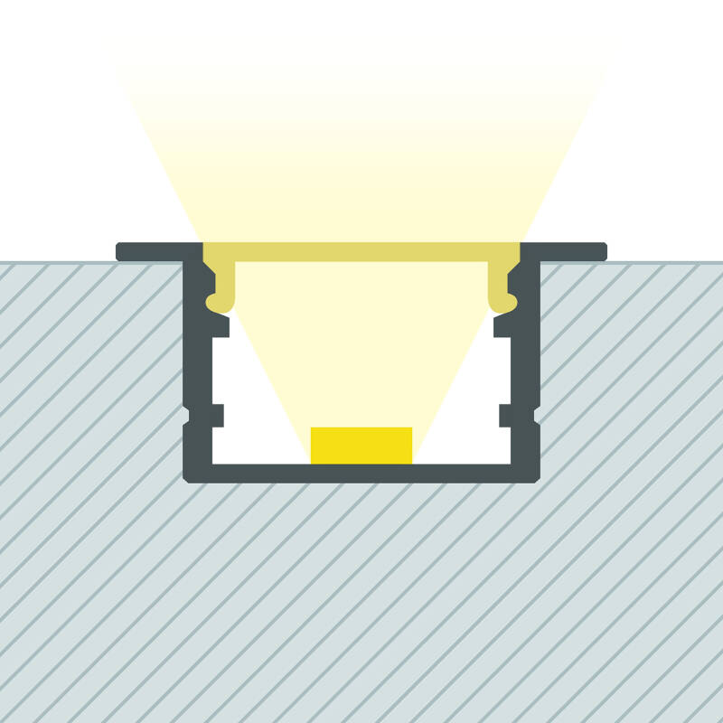 Lumexa Profiel Aluminium inbouw Laag profiel voor LED-strip tot 25 mm