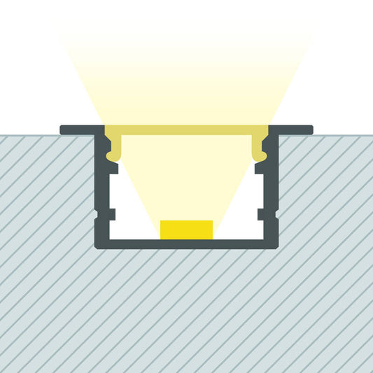 Lumexa Profiel Aluminium inbouw Laag profiel voor LED-strip tot 25 mm