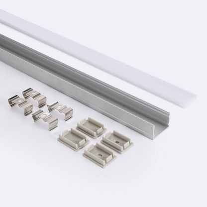 Aluminium profiel opbouw | voor dubbele LED-strip tot 22mm