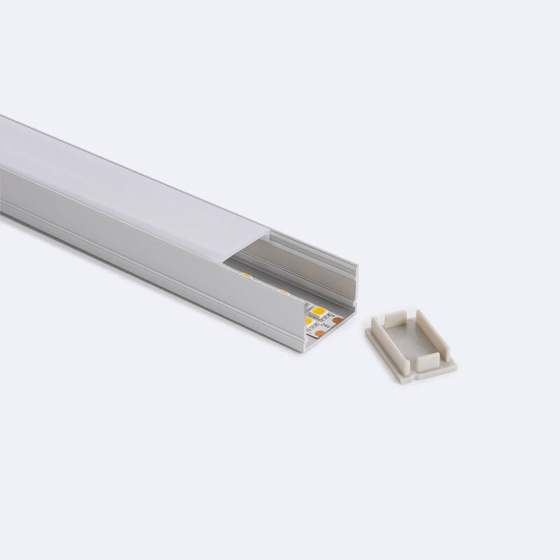 Aluminium profiel opbouw | voor dubbele LED-strip tot 22mm