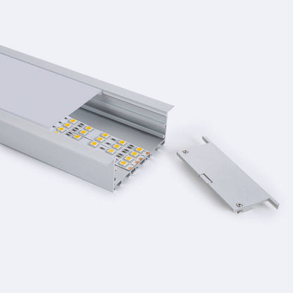 Aluminium profiel inbouw breed | voor LED-strip tot 60mm