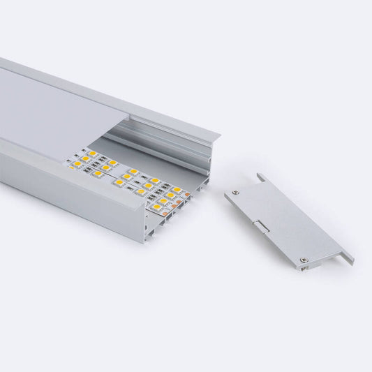 Aluminium profiel inbouw breed | voor LED-strip tot 60mm