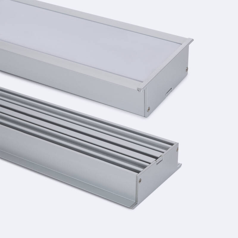 Aluminium profiel inbouw breed | voor LED-strip tot 60mm