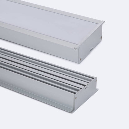Aluminium profiel inbouw breed | voor LED-strip tot 60mm