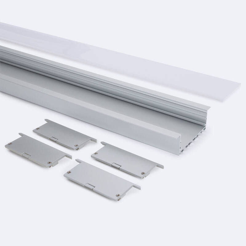 Aluminium profiel inbouw breed | voor LED-strip tot 60mm