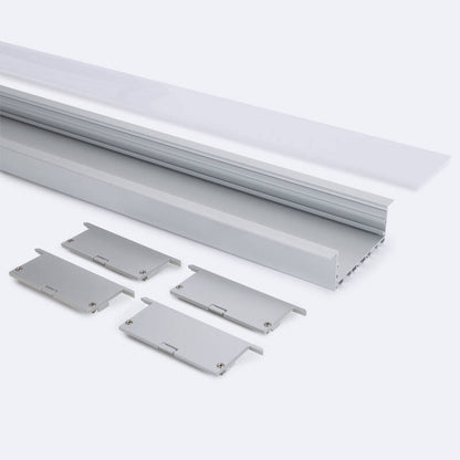 Aluminium profiel inbouw breed | voor LED-strip tot 60mm