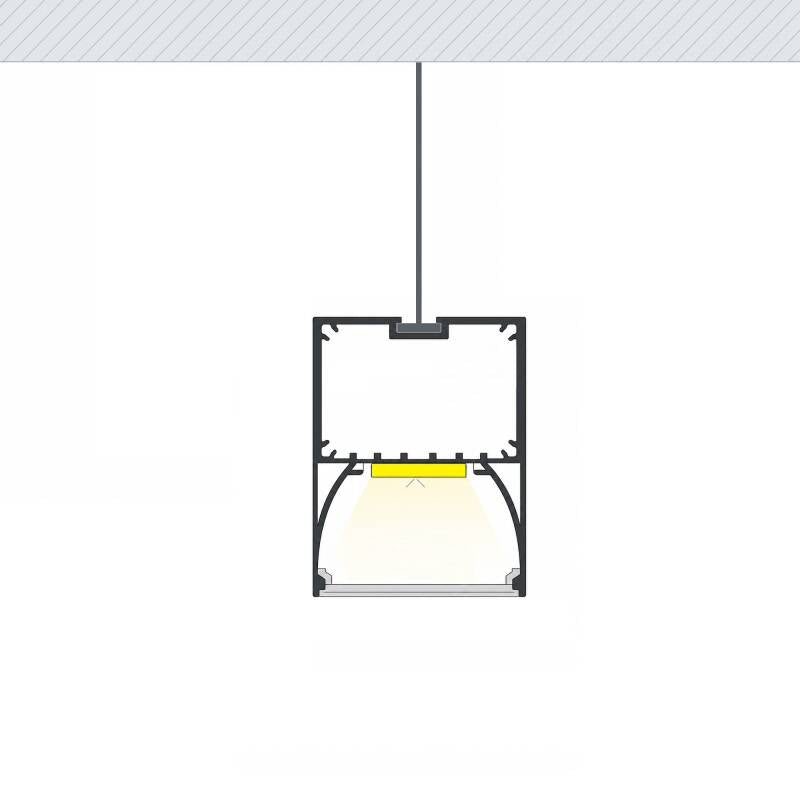 Lumexa Profiel van Aluminium Sixe Hangend voor LED-strip tot 22 mm