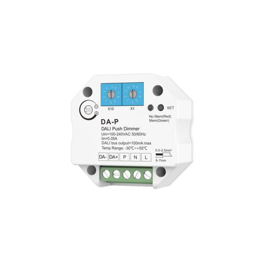 Dalpavo DALI DT6 dimmer met drukknop en BUS-voeding