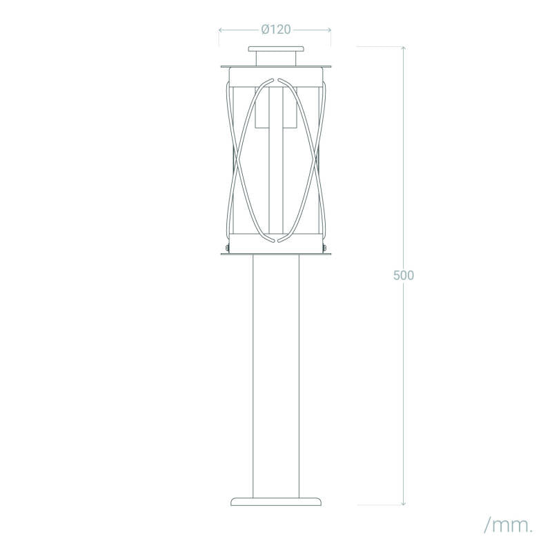 Lumexa Gedjaro LED Outdoor Bollard Stainless Steel E27 15W