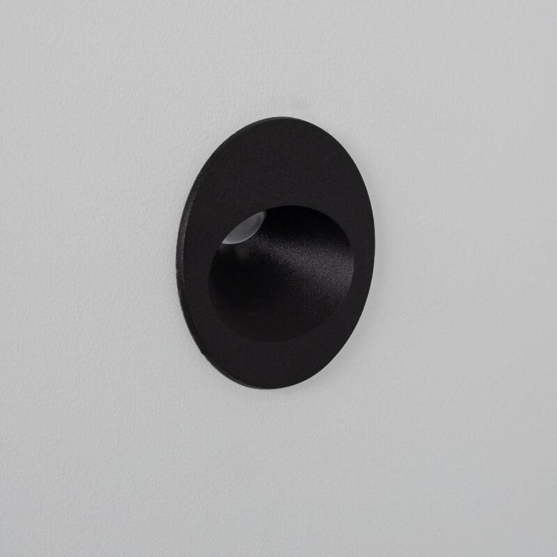 Lumexa Conaro LED Wandinbouwspot 3W Rond Zwart