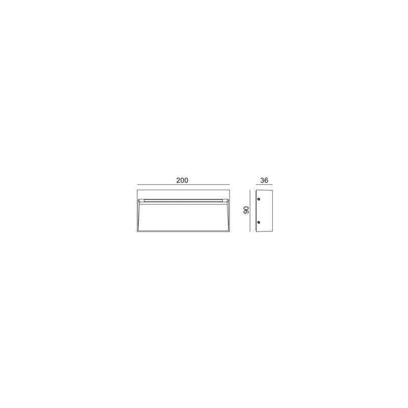 Lumexa Columbo LED Buiten Wandlamp 6W Zwart