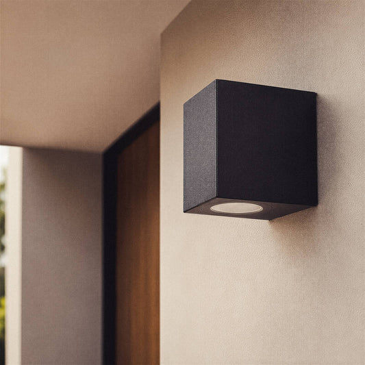 Lumexa Misenaro Buiten Wandlamp Zwart IP44 GU10