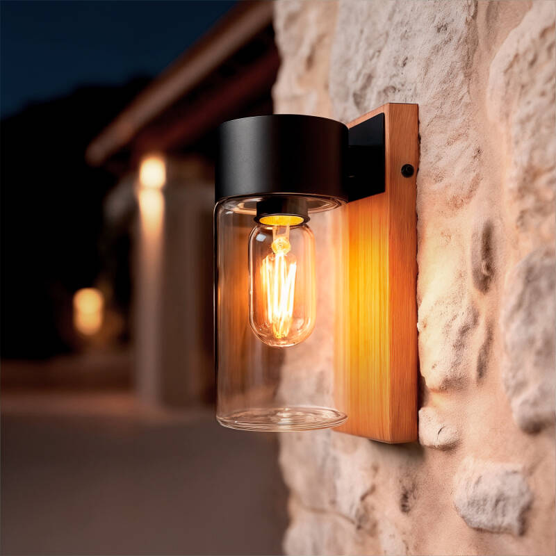 Lumexa Isobaro Buiten Wandlamp RVS en Glas IP44 E27